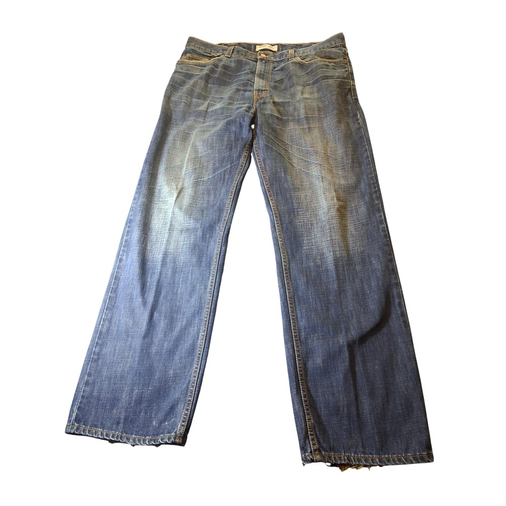 Levis 569 Loose Straight Jeans Mens 38x34 Medium Wash Blue Denim 569-0127